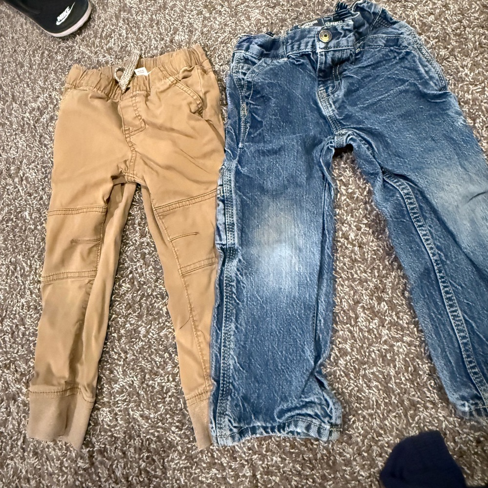 🍊OshKosh B'gosh and cat and jack Tan and Blue Jeans Classic Style